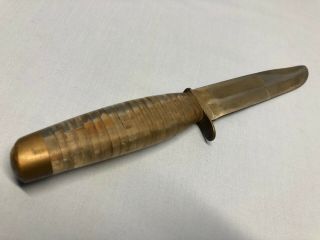 WW2 US NAVY MARK 2 Camillus THEATER Knife Lucite Handle (D8) 2