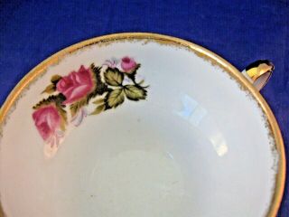 Royal Sealy China Footed Tea Cup and Saucer - Made in Japan - Reticulated Saucer 3