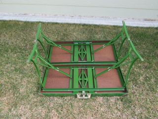 Vintage Green Handy Folding Picnic Table and Chair Set Milwaukee Stamping Co 4