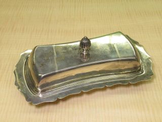 Fisher 1965 Sterling Silver Butter Dish W.  Glass Bottom