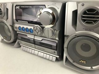 Vntg Jvc Pc - X290 Portable Cd/dual Cassette Boombox - W Remote
