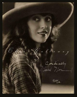1920 Rare Mabel Normand Hand Signed Autographed Photo Tyeko Hollywood Silent Era