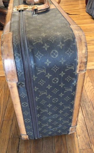 Vintage Louis Vuitton Brown Monogram Top Handle Suitcase 28 
