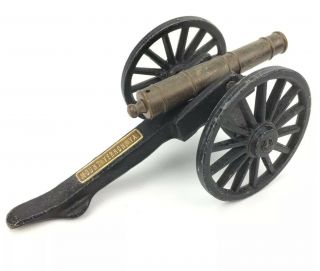 Vtg Mount Vernon Va Cannon Cast Iron And Brass Collectible Miniature Civil War