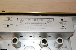 Vintage FISHER 400 - C Tube Stereo Preamplifier 8