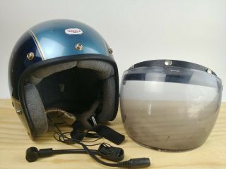 Vintage Bell Yamaha Helmet - Open Face - Bell Venture - Bell Magnum Ltd Lining