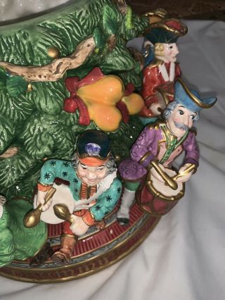 Rare Fitz And Floyd Retired 12 Days Of Christmas 11 Drummers Drumming Cookie Jar 8