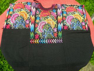 Collectors Huipil Mayan Guatemalan Embroidered Frida Kahlo blouse Vintage 6