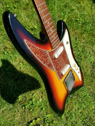 Tiesco Silvertone Electric Guitar rare vintage model made in Japan 12