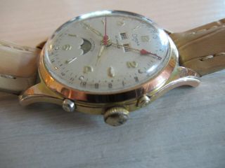 Vintage 25j OPERA jumbo size triple date moonphase watch Felsa 693 serviced 4