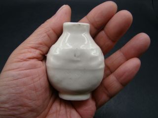Chinese 19th Century Decorated White Glazed Snuff Bottle U4073