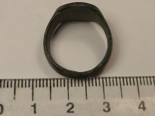 3793 Ancient Roman bronze ring with a cross 17 mm 2