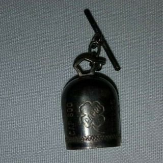 Silver 1944 Capri Lucky Bell San Michele Vintage Wwii Army Air Corp Lapel Charm