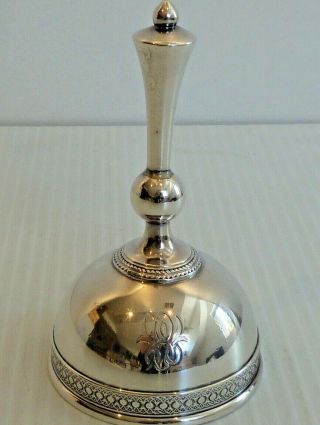 Tiffany & Co.  19th C.  Sterling Table Bell W/ Decorative Rim & Shoulder Moldings