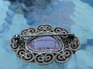 19th CennturyANTIQUE CHINESE SILVER GILT FILIGREE PENDANT CARVED JADE 8