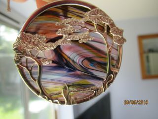 Rare Ortak PAT CHENEY 925 Silver Brooch Pendant John Ditchfield Art Glass 1980s 3