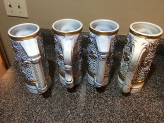 Rare 1973 Budweiser Girl Beer Steins - Set of 4 – Made in Italy ALL 6