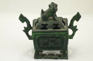 Antique Chinese Bronze Censer Censor Seal Mark On Base