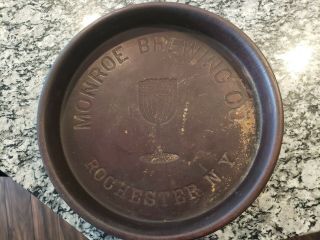 Rare Vintage Monroe Brewing Co Beer Tray Rochester,  Ny Pre Prohibition 1890 