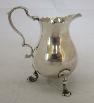 Rare Antique Georgian Sterling Silver Lady Silversmith Cream Jug,  1743,  82g,  Dg