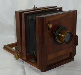 1882 American Optical Co.  Scovill Kilburn Gun Camera Very Rare 4x5 Camera