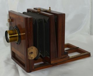 1882 American Optical Co.  Scovill Kilburn Gun Camera Very Rare 4x5 Camera 2