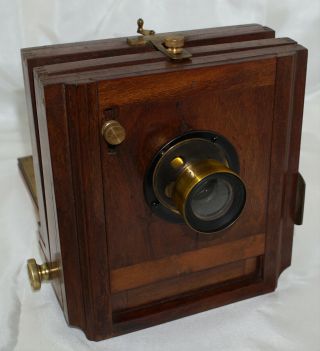 1882 American Optical Co.  Scovill Kilburn Gun Camera Very Rare 4x5 Camera 3