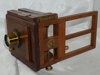 1882 American Optical Co.  Scovill Kilburn Gun Camera Very Rare 4x5 Camera 9