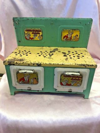 Vintage Little Orphan Annie Tin Stove Toy (j561)