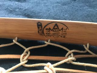 Antique Wooden Lacrosse Stick Native American Made GOLD MEDAL c1908 2