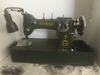 Bernina 117k Sewing Machine Zig Zag Case & Work Light Vintage Antique