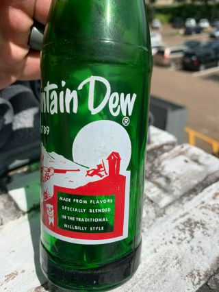 Rare Mountain Dew ACL Numbered Soda Bottle Mt Dew 456789 Hillbilly bottle 3