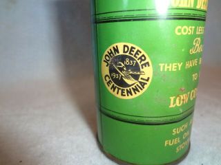 Vintage John Deere Coin Bank Can,  Centennial Edition,  Old Piece in Good shape 3