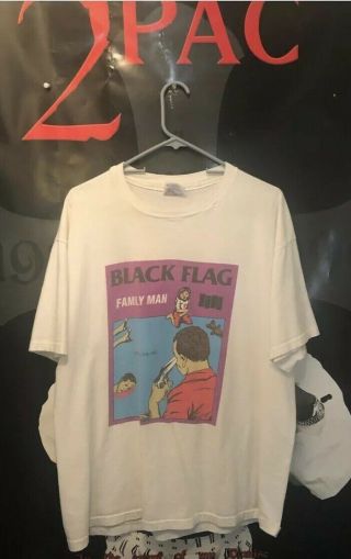 Vintage Black Flag Family Man Single Stitch T Shirt