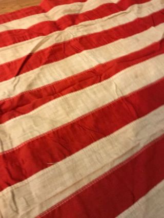 Vintage WW II Era US 48 Star Stitched American Flag 3 X 5 Fast Color 5