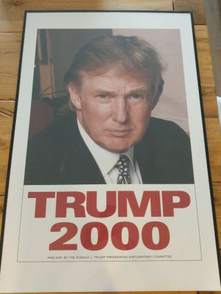 Extremely Rare President Donald Trump Vintage 2000 Reform Party Campaign Poster
