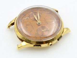 Vintage 18k Solid Gold Swiss Movement Chronograph Wristwatch Nr 6023