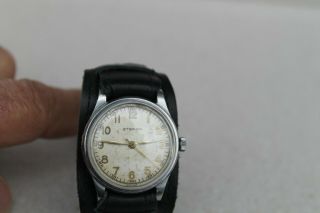 Vintage Old Swiss Made Eterna Mens Wrist Watch Cal.  600 Army