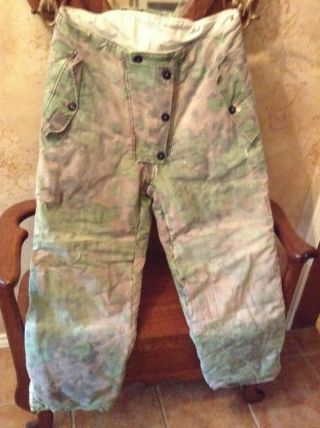 Vintage Ww2 German Elite Camouflage Winter Trousers