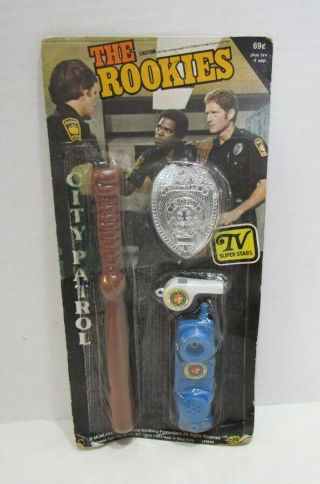 The Rookies Tv Show 1975 City Patrol Rack Toy By Fleetwood On Card Police