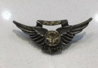 Ww Ii Us Navy Air Crew Pin Combat Wings Sterling Silver Airman Badge