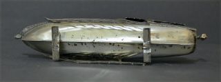 HIGHLY COLLECTIBLE MODEL MARKED SPANISH SOLID SILVER ROW BOAT 7