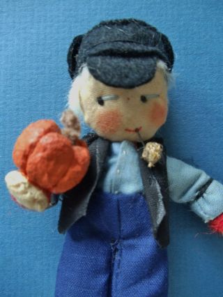 Vintage 1940s Milly ' s Miniature Cloth Doll WHEN THE FROST IS ON THE PUNKIN MIB 3