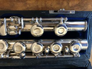 Haynes C flute solid sterling silver SN 7812 Vintage 1923 Fully Restored. 4