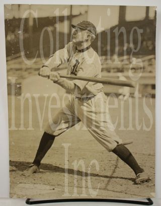 Vintage Ty Cobb Detroit Tigers Baseball Photograph Picture 6.  5x8.  5 " Hof
