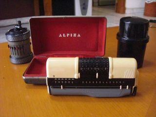 Rare vintage Alpina Calculator,  with Case 8