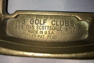 Rare Vintage Ping Anser Scottsdale 1966 Putter,  Box 1345 Two Patent ’s 2