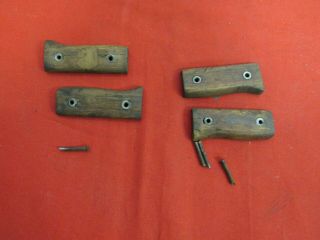 Wwii Japanese 2 Pairs Of Bayonet Grips And 4 Screws.