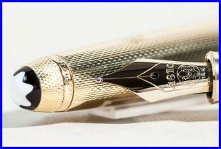 Golden Montblanc Meisterstuck 144 Fountain Pen With Fine 18k Nib Rare Germany
