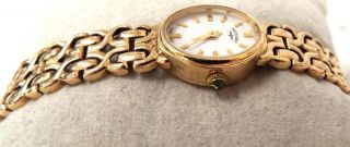 Ladies Vintage ROTARY.  375 9ct GOLD Case,  Bracelet QUARTZ Dress Wristwatch - H49 3